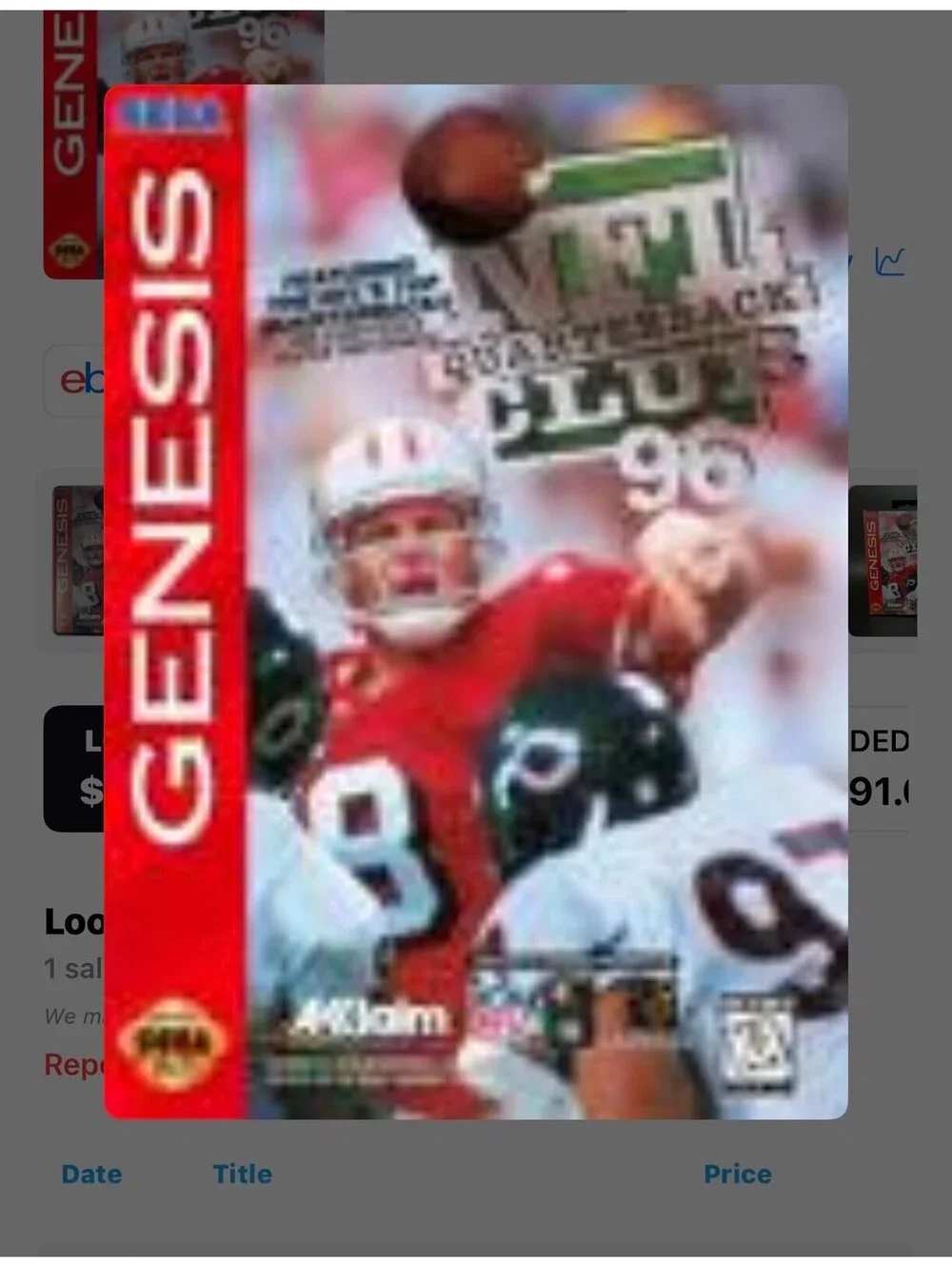 NFL Quarterback Club 96 for Sega Genesis
